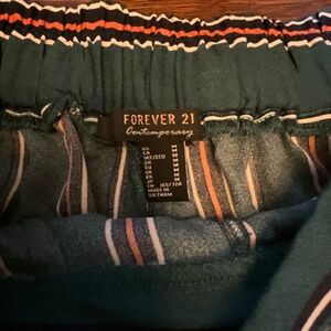 Forever 21 medium flowy striped belted pants